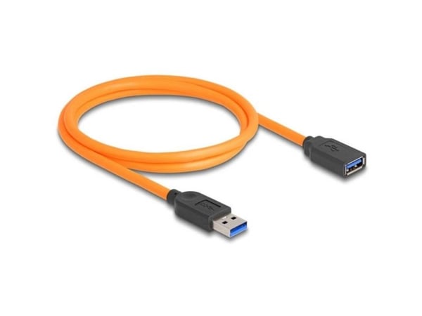 Delock USB 5 Gbps Kabel USB Typ-A Stecker zu USB Typ-A Buchse für Tethered Shooting 1 m orange