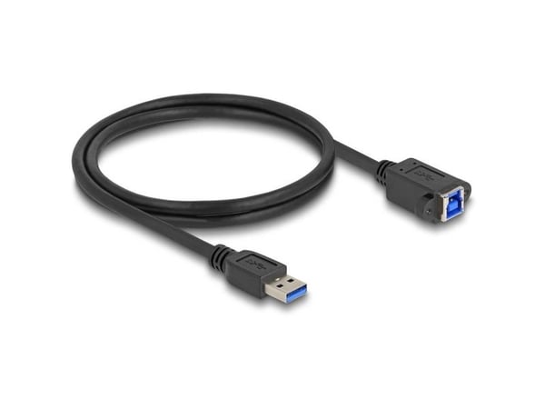 Delock 80485 - USB 3.0-kabel A hann til B hunn 1,0 m - kabel - digital/data (80485)