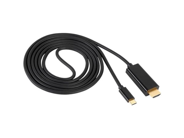 Akyga AK-AV-18, 1,8 m, USB C, HDMI Typ A (standard), Svart