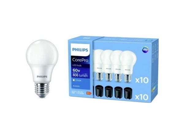 Philips CorePro LED 16897800, 8 W, 60 W, E27, 806 lm, 15000 h, Lämmin valkoinen