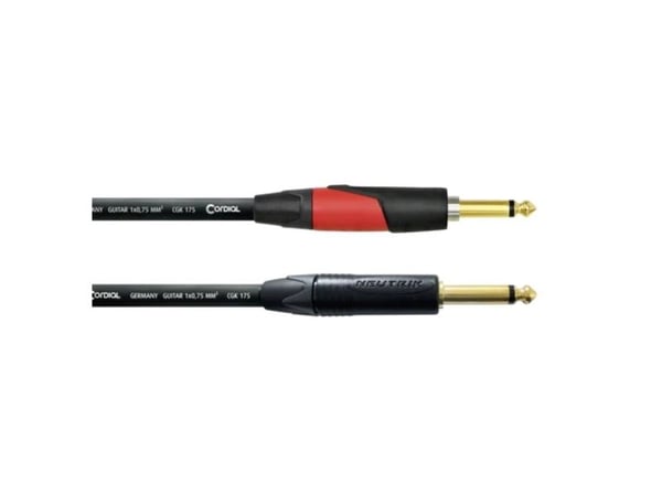 Cordial CSI 3 PP-SILENT, 6.35mm, Hankjønn, 6.35mm, Hankjønn, 3 m, Sort