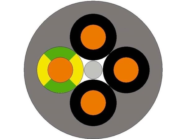 Lapp ÖLFLEX 1119325, 50 m, Kopper, Gjennomsiktig, Hvit, Fortinnet kobber, PVC, 360 kg/km