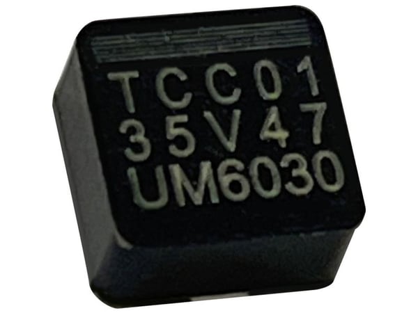 TRU COMPONENTS Elektrolyyttikondensaattori SMD 0603 47 µF 35 V 20 % (L x S x K) 6,5 x 6,5 x 3,0 mm 1 kpl 1 kpl