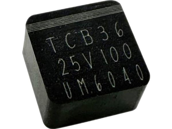 TRU COMPONENTS elektrolyttkondensator SMD 0603 100 µF 25 V 20% 6,5×6,5×3,0 mm 1 stk