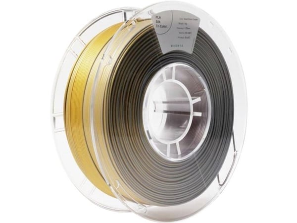 Maertz PMMA-1022-004 filament PLA-silke 1,75 mm 1000 g gull/sølv/kobber (1 stk.) Maertz PMMA-1022-004 filament PLA-silke 1,75 mm 1000 g gull/sølv/kobber (1 stk.)