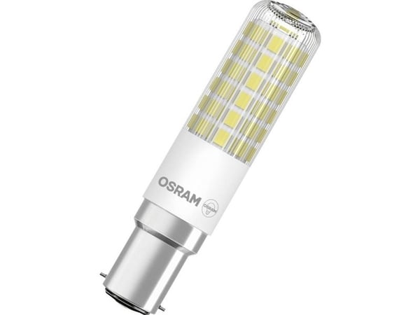 OSRAM LED SLIM - LED-lyspære - B15d - 6.5 W (ekvivalent 60 W) - klasse E - varmt hvitt lys - 2700 K - gjennomsiktig