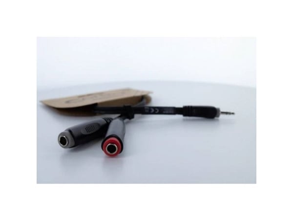 Cordial EY 0.3 WGG, 3.5mm, Hankjønn, 2 x 6.35mm, Hunkjønn, 0,3 m, Svart