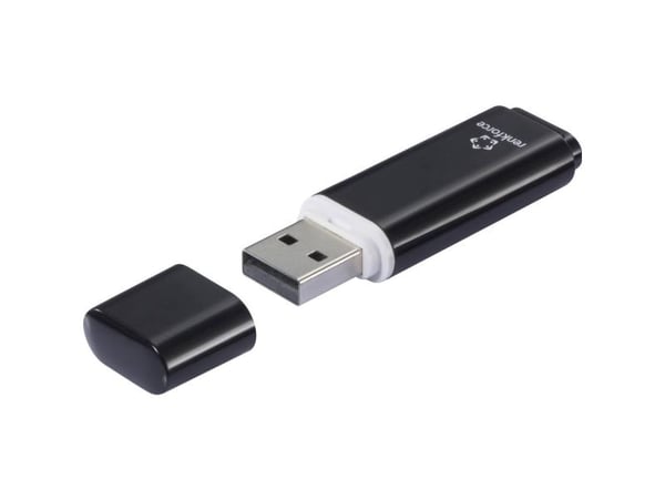 Renkforce RF-6684356, 32 GB, USB A-tyyppi, 2.0, 15 MB/s, Suojus, musta