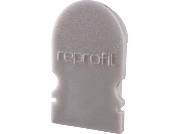 Deko Light 979601 Endekappe R-AU-02-08 sett (2 stk), grå – profil-endekappe i plast (L x B x H) 14 x 6 x 21,5 mm, 1 stk