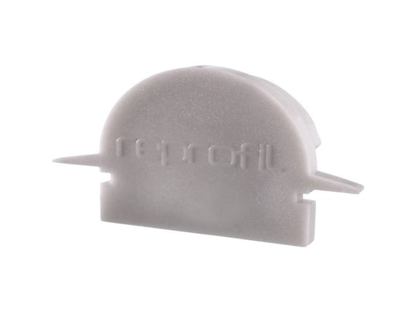 Deko Light 979631 endekappe R-ET-01-15 sett 2 stk, grå profil-endekappe i plast (L x B x H) 30 x 6 x 16 mm