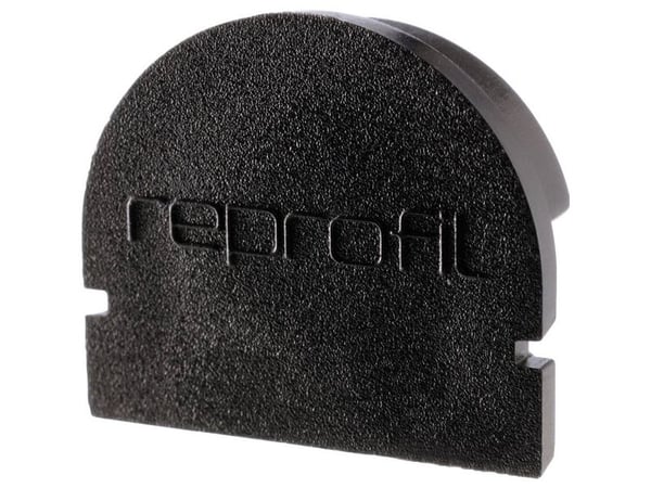 Deko Light 979512 Endekappe R-AU-01-12 - sett á 2 stk, svart profilt endehette i plast (18 x 6 x 14,5 mm) - 1 stk