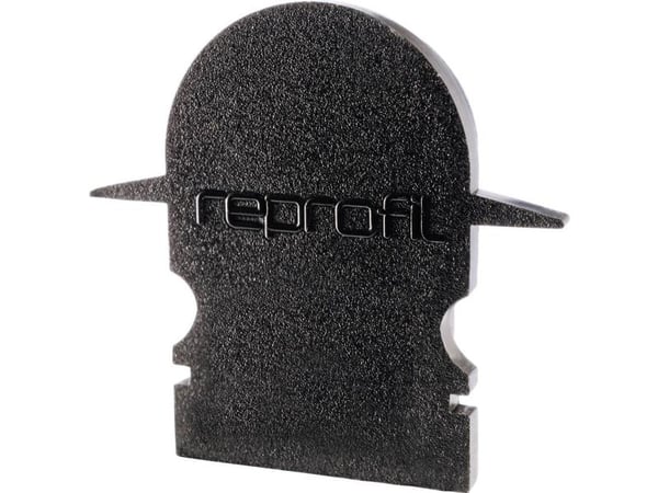 Deko Light 979562 endekappe R-ET-02-10, sett 2 stk, svart, profil-endekappe i plast 25 x 6 x 23.5 mm