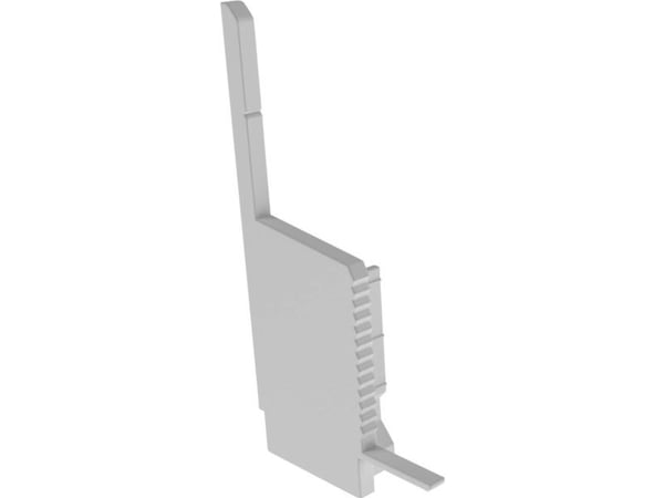 Deko Light 979210 endehette H-EL-03-10 sett 2 stk hvit, profil-endehette i plast, 50 x 27,6 mm