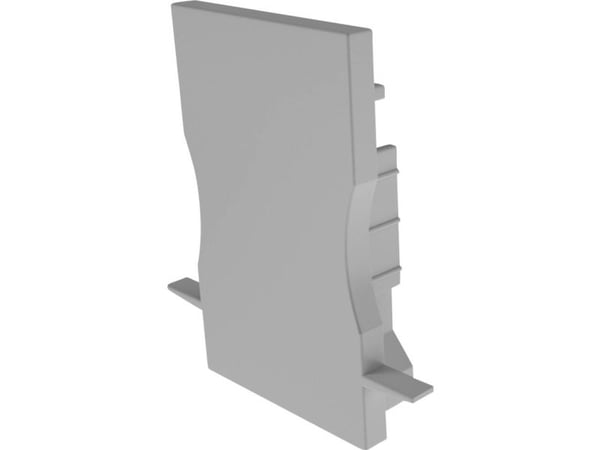 Deko Light 979231 Ändkåpa H-ET-04-12 set 2 st, grå profilsidokåpa i plast (L x B) 27 x 28,6 mm, 1 st