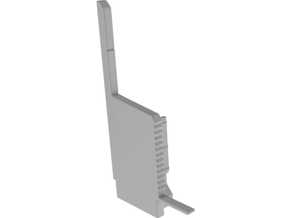 Deko Light 979211 endekapsel H-EL-03-10 sett 2 stk grå profil endekapsel i plast (L x B) 50 mm x 27,6 mm 1 stk