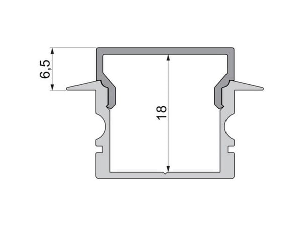 Deko Light 979151 endestykke H-ET-02-15, sett 2 stk, grå profillutt i plast (L x B x H) 30 x 6 x 20 mm, 1 stk