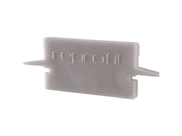 Deko Light 979131 endekappe H-ET-01-15, sett 2 stk, grå, profil endekappe i plast, 30 x 6 x 12 mm, 1 stk
