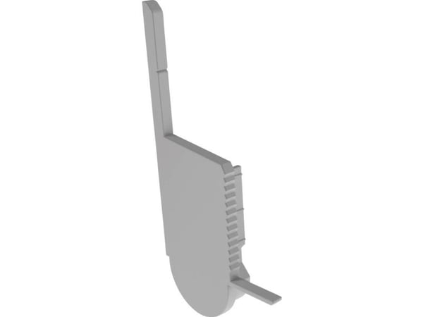 Deko Light 979711 endestykke R-EL-03-10 sett 2 stk, grå profil-endehette i plast (L x B) 54 mm x 27,6 mm 1 stk