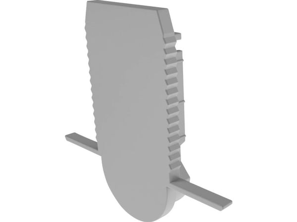 Deko Light 979701 endestykke R-ET-03-10 sett 2 stk, grå profilendestykke i plast (L x B) 37,5 mm x 25,5 mm, 1 stk