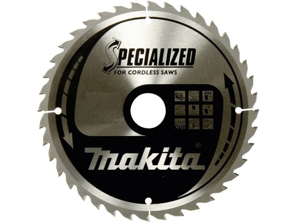 Makita Specialized - Sirkelformet sagblad - for tre - 165 mm - 40 tenner