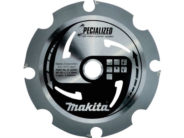 Makita Specialized - Sirkelformet sagblad - for fiber cement boards - 165 mm - 4 tenner