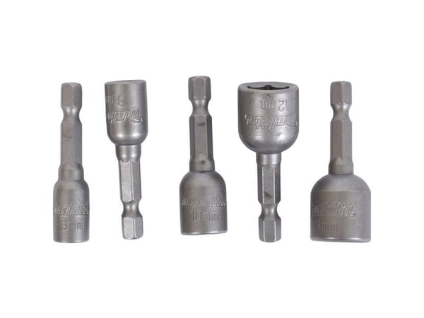 Makita - Koppnøkkelsett - 5 deler - sekspunkters - 6 mm, 8 mm, 10 mm, 12 mm, 13 mm - heksagonal - lengde: 50 mm