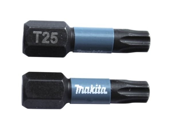 Makita Impact Black - Impact screwdriver bit - 2 deler - torx - T25 - heksagonal - lengde: 25 mm