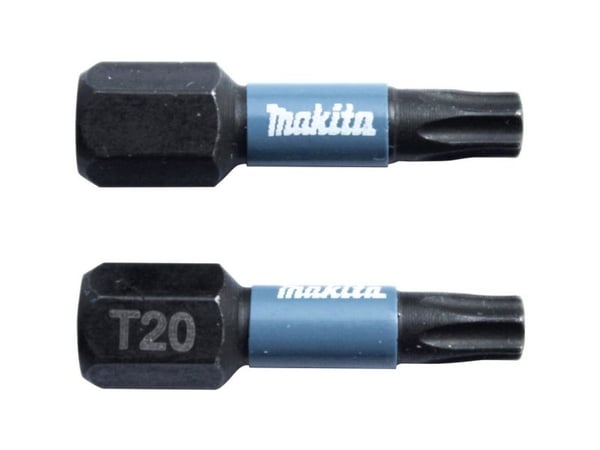 Makita Impact Black - Impact screwdriver bit - 2 deler - torx - T20 - heksagonal - lengde: 25 mm