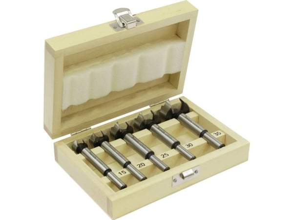 Makita - Borsett - Forstner bit - 5 deler - 15 mm, 20 mm, 25 mm, 30 mm, 35 mm - cylindrical - lengde: 90 mm - for Makita DHP453RFEW, DLX2497J