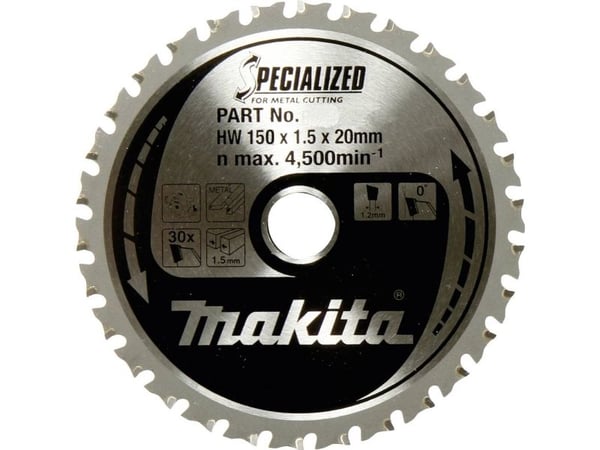 Makita Specialized - Cirkelsågblad - för metall, rostfritt stål, stål - 150 mm - 60 tänder - för LXT DCS553Z, DCS553ZJ