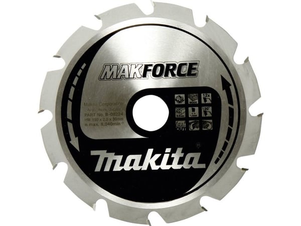 Makita MAKFORCE - Sirkelformet sagblad - for tre - 270 mm - 24 tenner - for XGT HS011GT201
