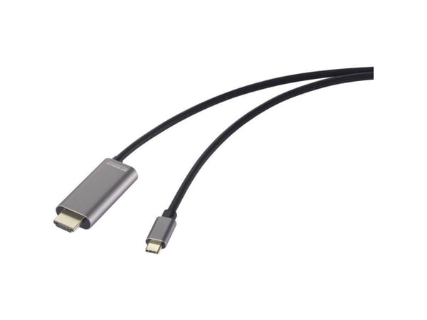 SpeaKa Professional USB-C till HDMI-adapterkabel HDMI-A hane till HDMI-uttag 2,00 m (SP-12876348)