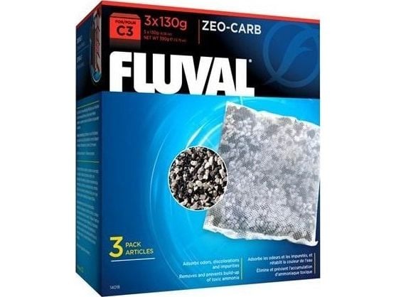 Fluval Zeo-Carb filtermedium til C3, 3x130 g