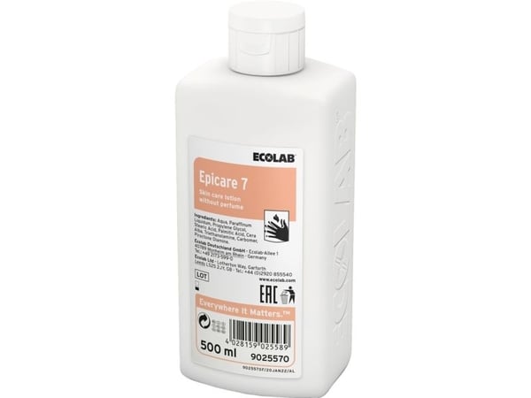 Skincarelotion, Ecolab Epicare 7, 500 ml, hvid - (12 stk.)