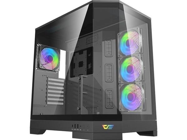 Darkflash DQX90 PC-kabinett (svart) m. vifte