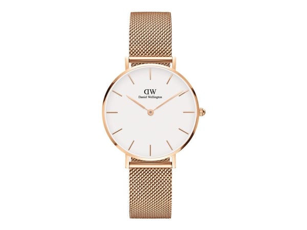 Daniel Wellington Classic Petite Melrose - Armbåndsur - kvarts - analog - rosegull - eggeskallhvit