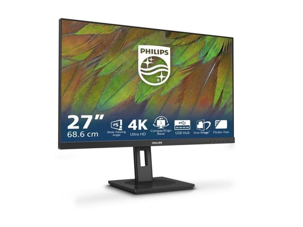 Philips 27B1N3800 - 3000 Series - LED-skjerm - 27" - 3840 x 2160 4K UHD (2160p) @ 60 Hz - IPS - 350 cd/m² - 1000:1 - 4 ms - 2xHDMI, DisplayPort - h...