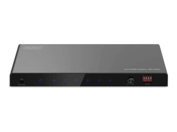 Digitus DS-55340, HDMI, 4x HDMI, 7680 x 4320 pikseliä, Lajittelu, Metalli, 8K Ultra HD