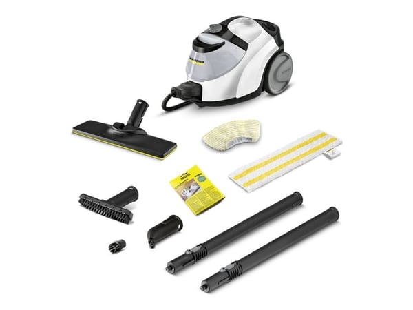 Kärcher SC 5 EasyFix JÄRNPLUGG, Cylinderdammsugare, 1,5 L, Svart, Vit, 50 cm, 100 cm, 6 m