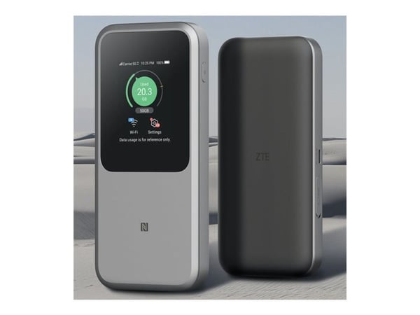 ZTE MU5120, Mobilnät, modem, Svart, Wi-Fi 6 (802.11ax), Batteri, 33 W, 159 mm
