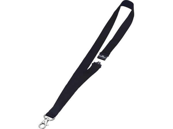 Tekstilhalsbånd Durable 20 mm sort keyhanger