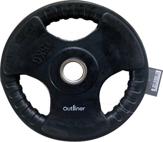 Gummiplate med håndtak 5 kg