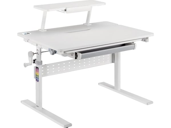 Ergo Office ML Ergo Office barnepult, høydejusterbar, grå, maks 40kg, 900x600mm, ER-483
