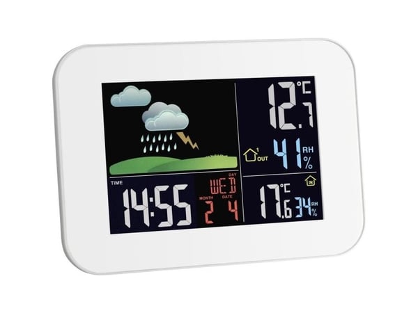 TFA-Dostmann 35.1136.02, Elektronisk miljøtermometer, Inne/Ute, °C, 0 - 50 °C, Digitalt, Svart, Hvit