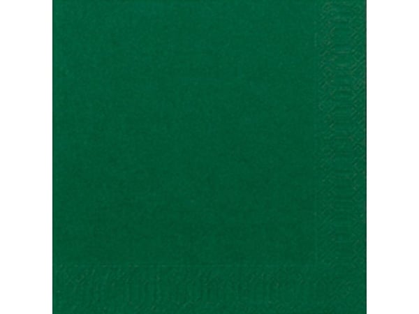 Frokostserviet, Duni, 3-lags, 1/4 fold, 33x33cm, mørkegrøn - (16 stk.)