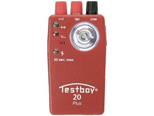 Testboy 20 Plus Gennemgangs-kontrolapparat CAT II 300 V LED, Akustik