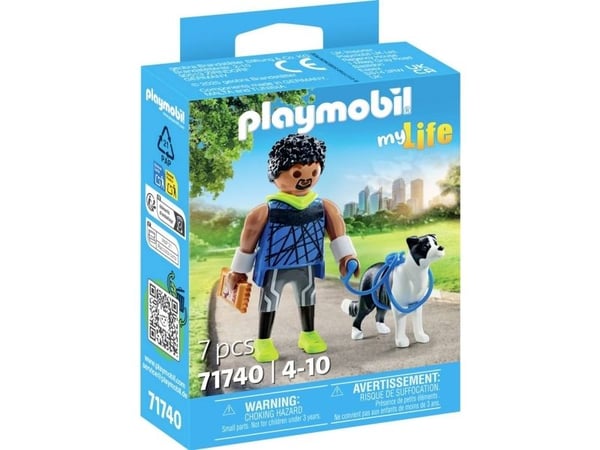 Playmobil 71740, 4 år, Corredor con Border Collie, Flerfarget, Plast