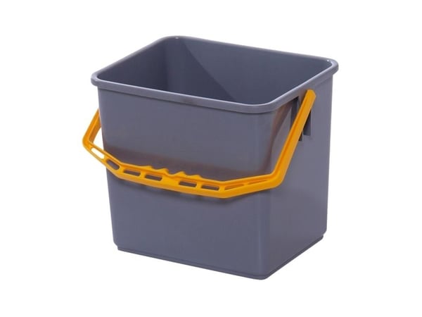 Inventarspand, Tina Trolleys, 240x190x220mm, 6 l, grå, PP, med gul hank