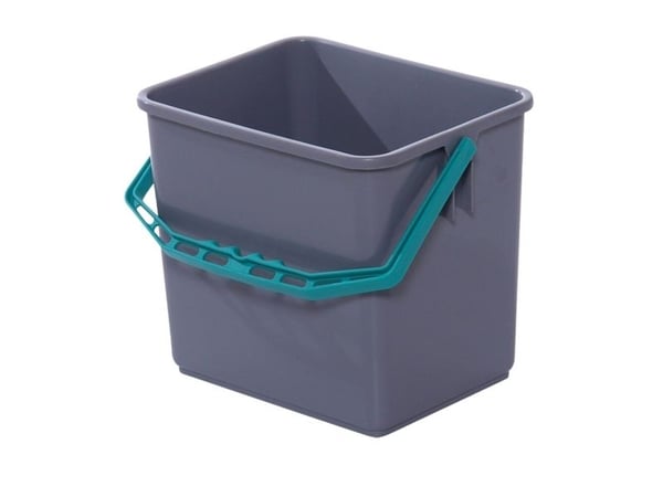 Inventarvagn, Tina Trolleys 240x190x220 mm, 6 l, grå PP, med grön bygel