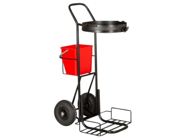 Feje- og renholdelsesvogn, Tina Trolleys, 740x510x1250mm, sort, metal/plast
